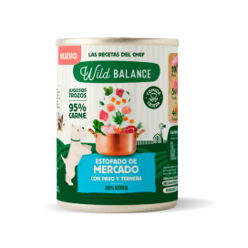 Wild Balance Estofado de Pavo y Ternera Perro Comida húmeda para Perros Patitas&co