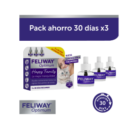 Feliway Optimum Recambio 3x48ml 3 Meses Feromonas para Gatos Patitas&co