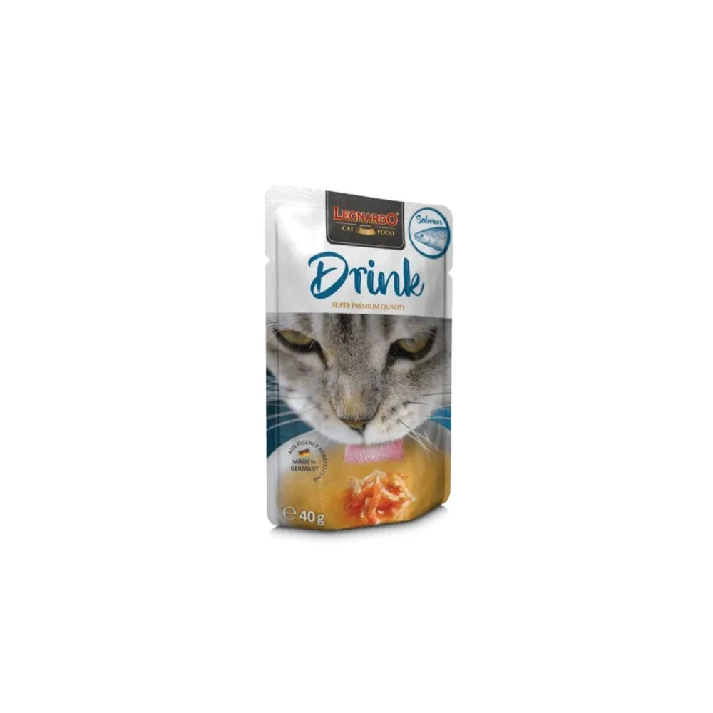Leonardo Drink Caldo Pollo y Salmon para Gatos