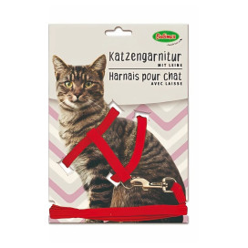 Bubimex Arnes y correa Rojo Ajustable para Gatos Patitas&co Patitas&co