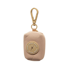 Dukier Porta Bolsas Caca Beige para Perro Collar, Correa y Arnes Perro Patitas&co