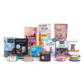 Caja de Degustación Happy CATa Kitten Comida húmeda para gatos Patitas&co