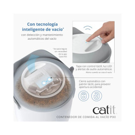 Catit Pixi Contenedor de Comida de Gatos al Vacío Patitas&co Patitas&co