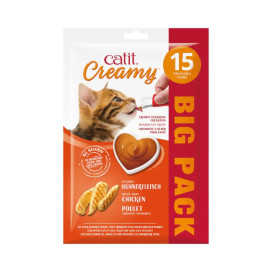 Catit Creamy Snacks Cremosos de Pollo 15 tubos para Gatos Snacks para Gatos Patitas&co