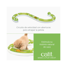 Catit Play Juguete Circuito con Pelota para Gatos Juguetes para gatos Patitas&co