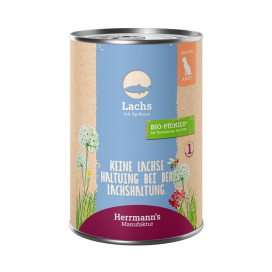 Herrmann´s Bio Lata de Salmón 400g para Perro Comida húmeda para Perros Patitas&co