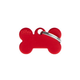 My Family Chapa Hueso Rojo de Aluminio Personalizable Collar, Correa y Arnes Perro Patitas&co